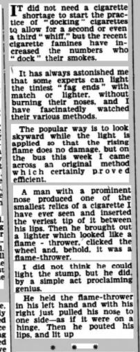Feb 1949 - Where there's a fag ...there's a way .